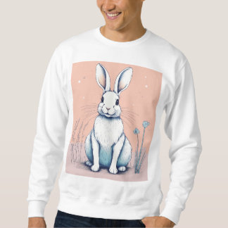 Sudadera Adorable diseño de conejo camiseta de manga comple