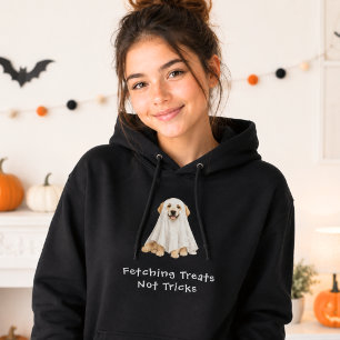 Sudadera Adorable Golden Retriever Fantasma de Halloween