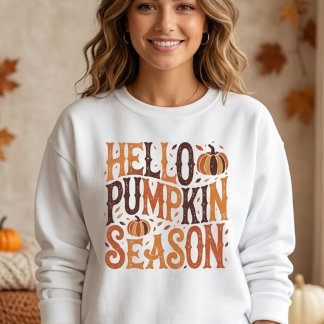 Sudadera Adorable Hola Temporada de Calabaza Otoño Acogedor