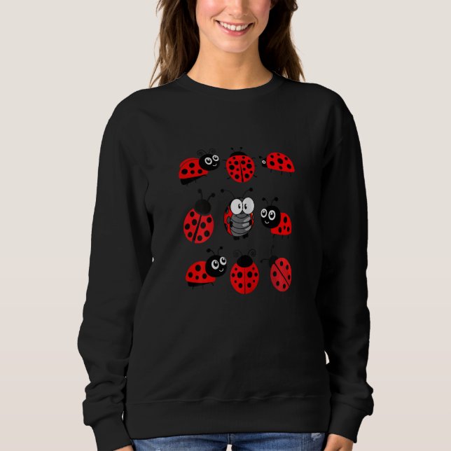 Sudadera Adorable Ladybugs Everywhere   Ladybug Women  Girl (Anverso)