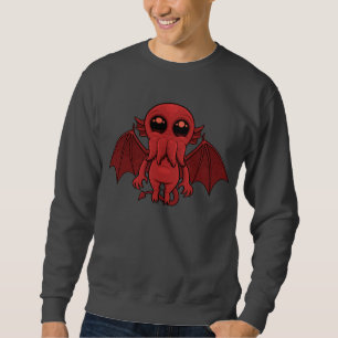 Sudadera Adorable Monstruo del Mar de Cthulhu Rojo