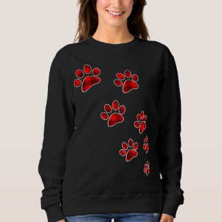 Sudadera adorable perro adicto a las mujeres paw búfalo pla