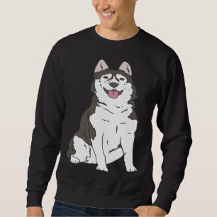 Sudadera Adorable perro Husky siberiano gráficos de Husky