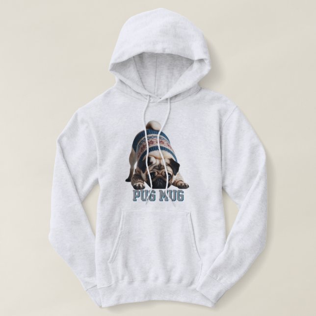Sudadera Adorable Pug - ¡Qué taza! (Diseño del anverso)
