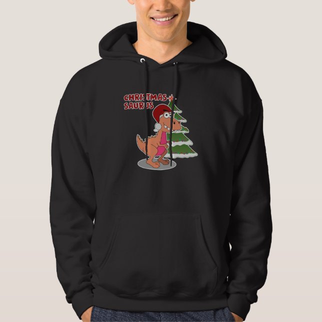 Sudadera Adorable Rex Christmas Dinosaur  Christmas Saurus (Anverso)