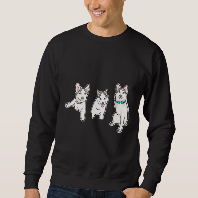 Sudadera Adorable Tres Piernas Tripod Husky Pup Mochi (Anverso)