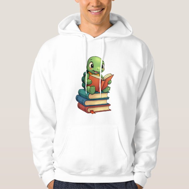 Sudadera Adorable Turtle Reading Books (3) (Anverso)