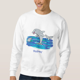 Sudadera Adorables delfines felices ilustracion personaliza