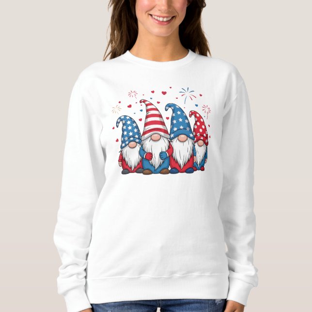 Sudadera Adorables Gnomos de Dibujos Animados de EE. UU.-68 (Anverso)