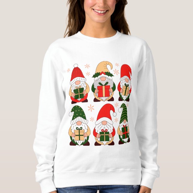 Sudadera Adorables Gnomos de Navidad  (Anverso)