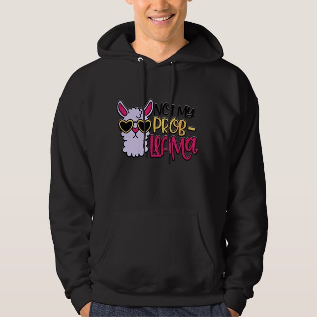 Sudadera Adorables Lama Love Not My Probllama (Anverso)