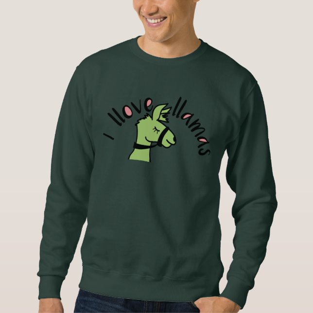 Sudadera Adorables Llama Love I Llove Llamas (Anverso)