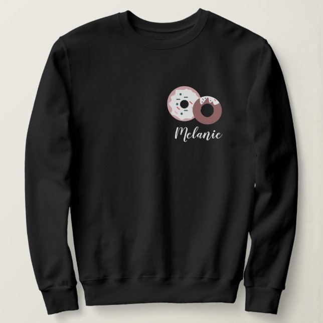 Sudadera Adorables Navidades rocian donuts de chocolate (Anverso del diseño)