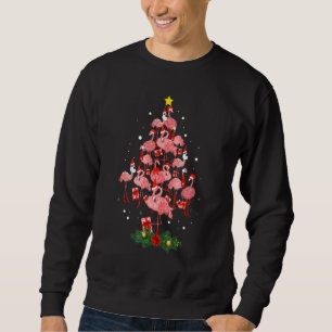 Sudadera Adorno de árbol de Navidad de flamenco decoración 