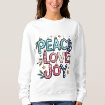 Adorno de Navidad con Letras de Paz Amor Alegría