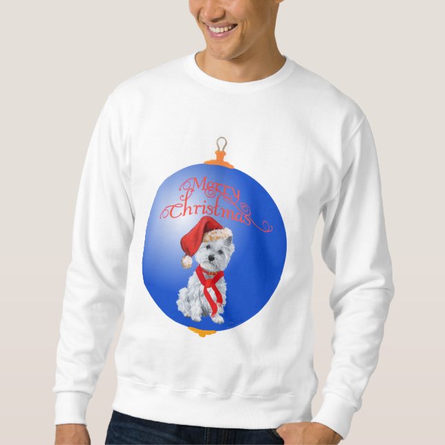 Sudadera Adorno de Navidad Westie (Anverso)