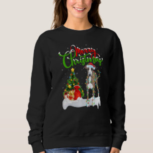 Sudadera Adornos de Navidad Santa Galgo Italiano Perro Chri