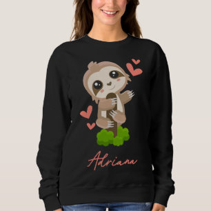 Sudadera Adriana Sloth Baby Girl Cute Hearts