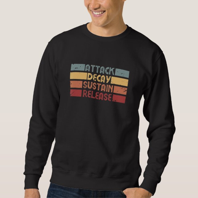Sudadera Adsr Synthesizer Retro Music (Anverso)