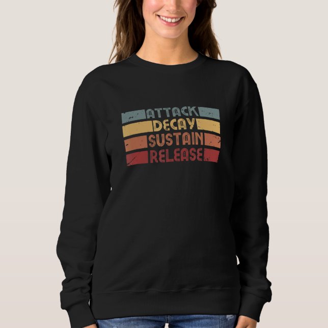 Sudadera Adsr Synthesizer Retro Music (Anverso)