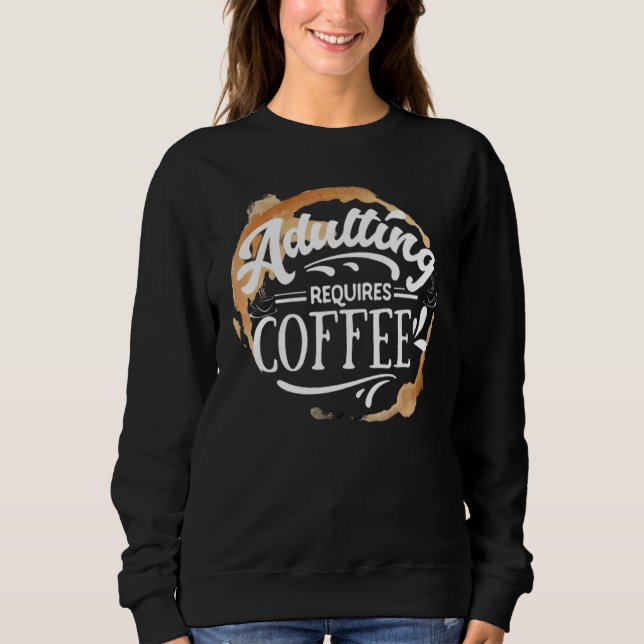 SUDADERA ADULTO REQUIERE CAFÉ - AMANTE DEL CAFÉ (Anverso)