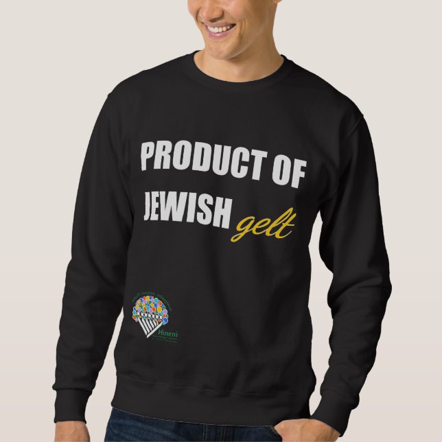 Sudadera Adults' Hanukkah Sweatshirt - "Jewish gelt" (Anverso)