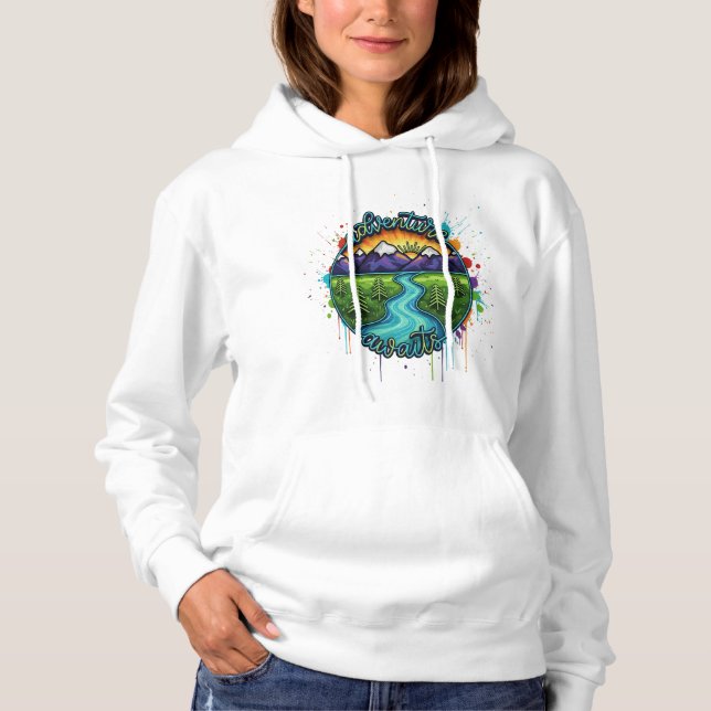 Sudadera Adventure Awath Graffiti Crop Hoodie 3D (Anverso)