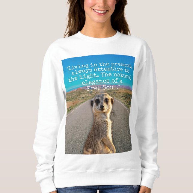 Sudadera Adventurous Meerkat Living (Anverso)