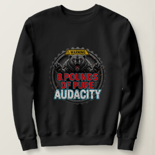 Sudadera Advertencia 8 Libras de Pura Audacia