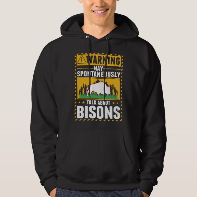 Sudadera Advertencia Bisonte Búfalo de Agua (Anverso)
