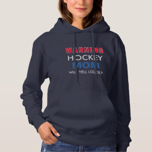 Sudadera Advertencia de la familia del hockey