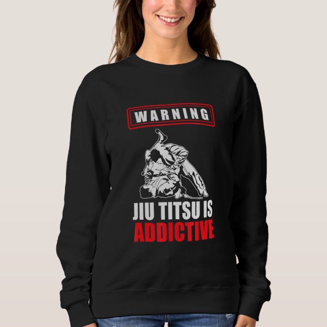 Sudadera Advertencia: Jiu Jitsu es adictivo - Marcial brasi (Anverso)