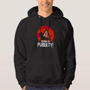 Sudadera Advertencia Pubertad Jóvenes adolescentes Sarcasmo
