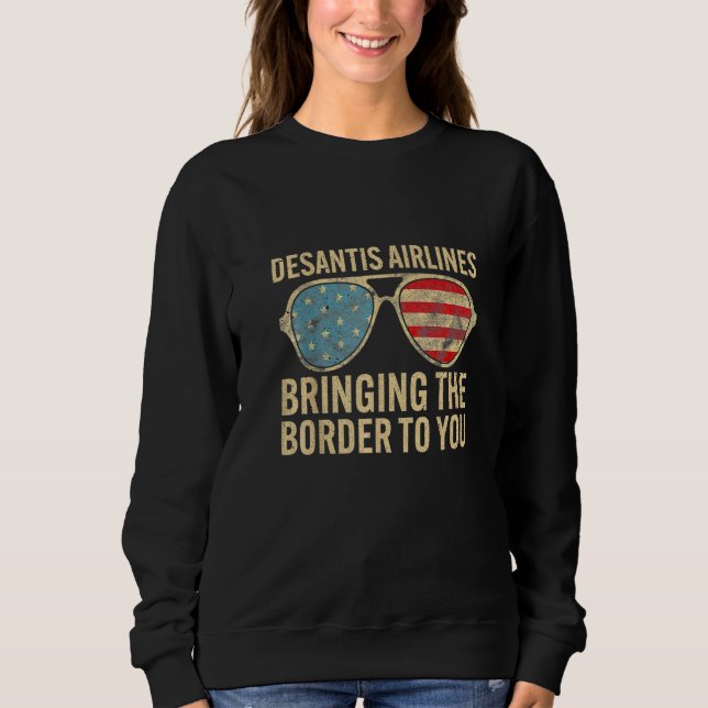 Sudadera Aerolíneas Desantis te trae la frontera Retro (Anverso)