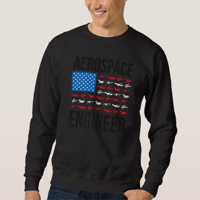 Sudadera Aerospace Engineering US Flag Aerospace Engineer W (Anverso)