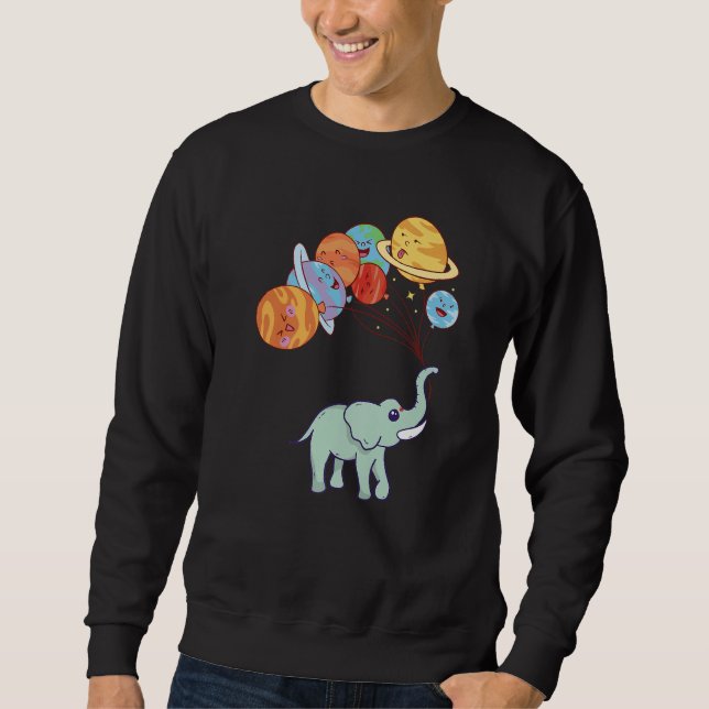 Sudadera Aerospace Solar System Planets  Space Elephant (Anverso)