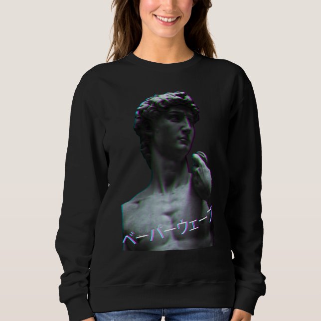 Sudadera Aesthetic Art History David of Michelangelo Retro  (Anverso)