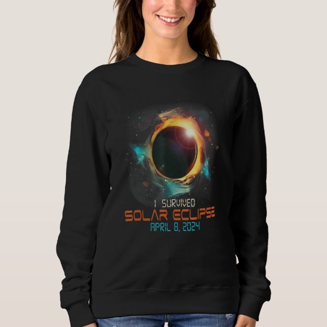 Sudadera Aesthetic Colorful I Survived Total Solar Eclipse  (Anverso)