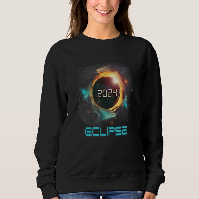 Sudadera Aesthetic Colorful Total Solar Eclipse 2024 (Anverso)