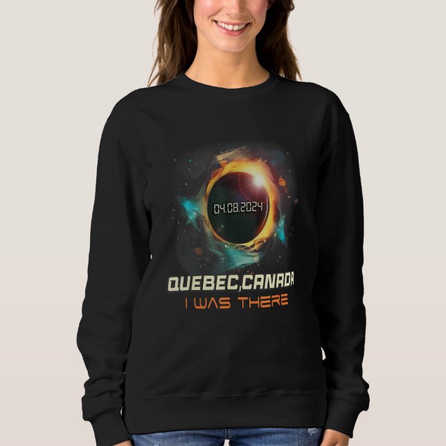 Sudadera Aesthetic Colorful Total Solar Eclipse 2024 Quebec (Anverso)