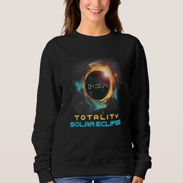 Sudadera Aesthetic Colorful Total Solar Eclipse 2024 Totali (Anverso)