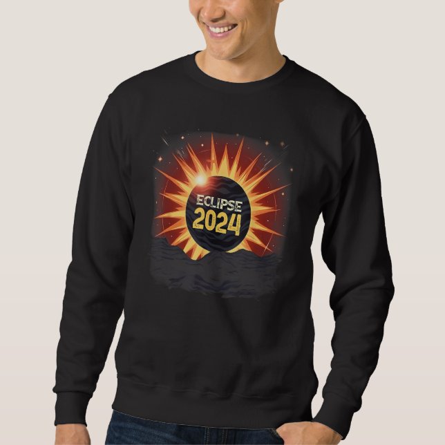 Sudadera Aesthetic Mountain Total Solar Eclipse 2024 (Anverso)