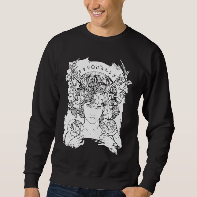 Sudadera Aesthetic Occult Witch Witchcraft Flowers Roses Wo (Anverso)