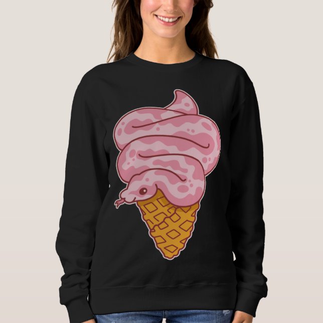 Sudadera Aesthetic Pink Snake Ice Cream (Anverso)