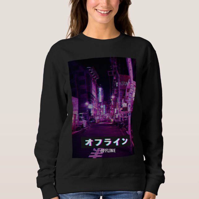 Sudadera Aesthetic Style Vaporwave Japan 80s Meme Sad Glitc (Anverso)