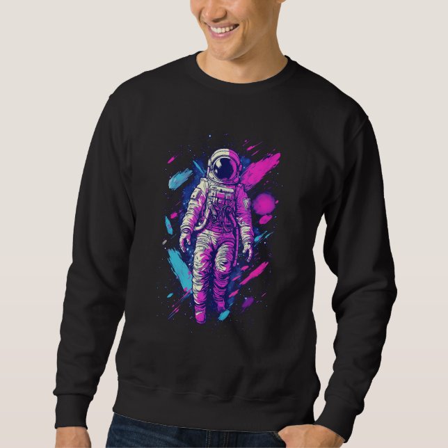 Sudadera Aesthetic Vaporwave Astronaut Graphic Spaceman Gra (Anverso)