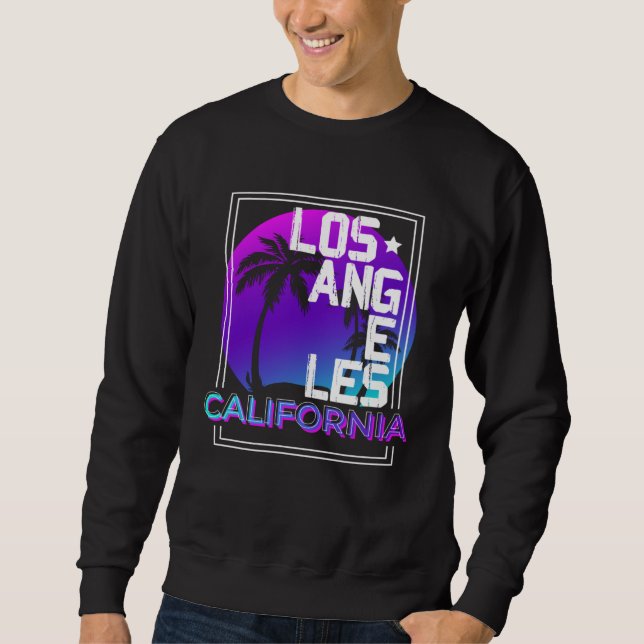 Sudadera Aesthetic Vaporwave Los Angeles California CA Retr (Anverso)