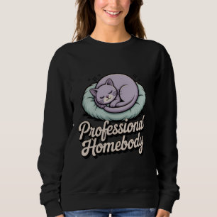 Sudadera Aesthético Profesional Ama de Casa Gato Dormido Ac