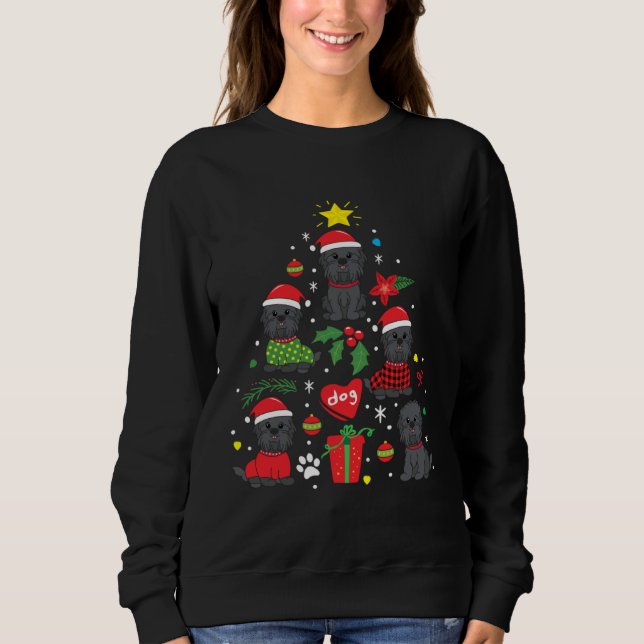 Sudadera Affenpinscher Christmas Dog Tree (Anverso)