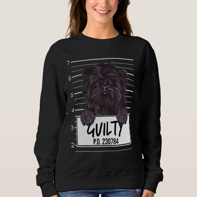 Sudadera Affenpinscher Mugshot Guilty Dog (Anverso)